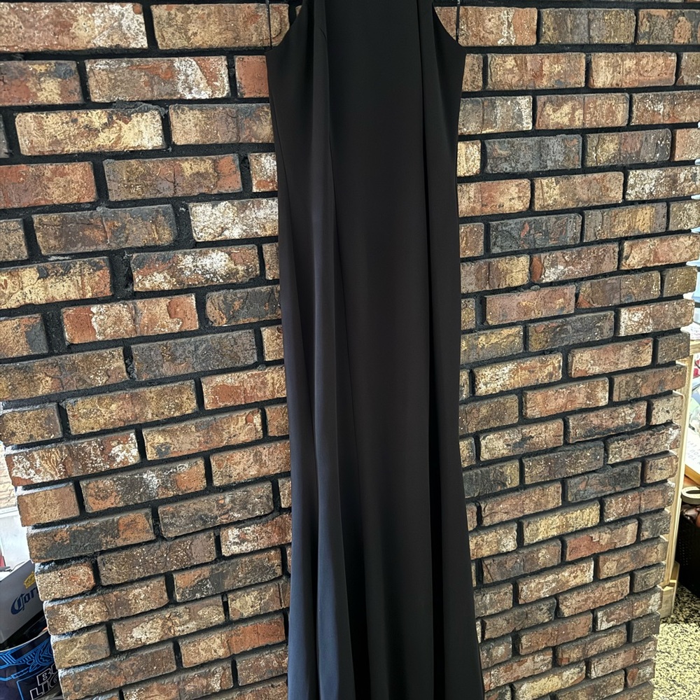 Lulu's Black Zippered Elegant Dress